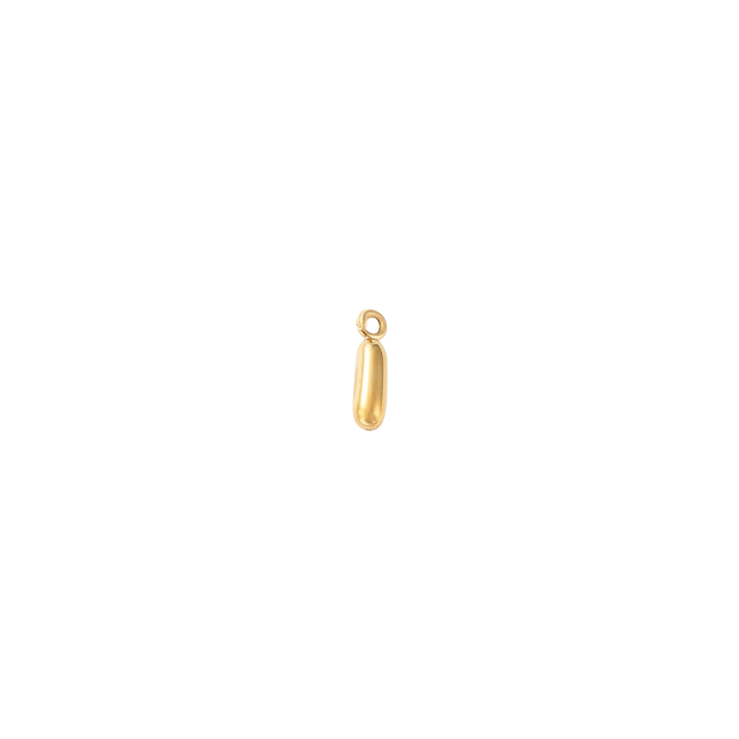 Gold Micro Letters  | Waterproof Stainless Steel: G