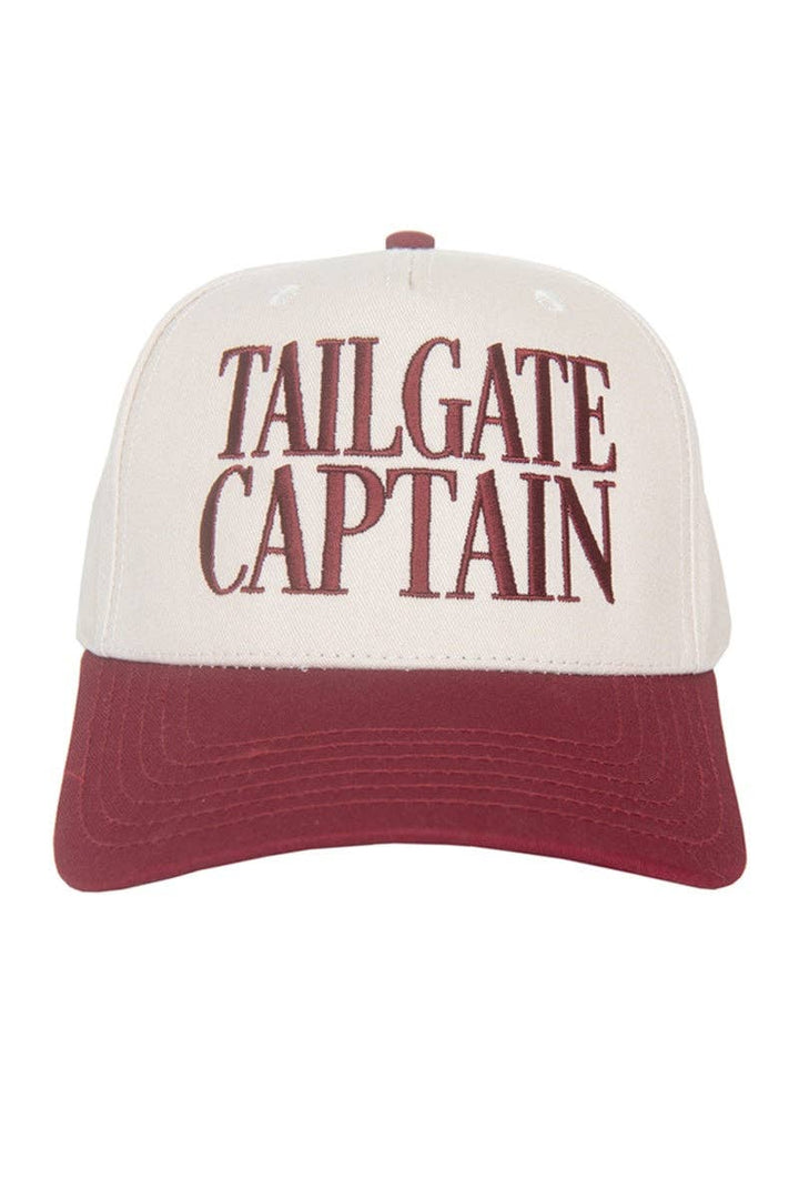 TAILGATE CAPTAIN Two-Toned Hat: Black and Tan