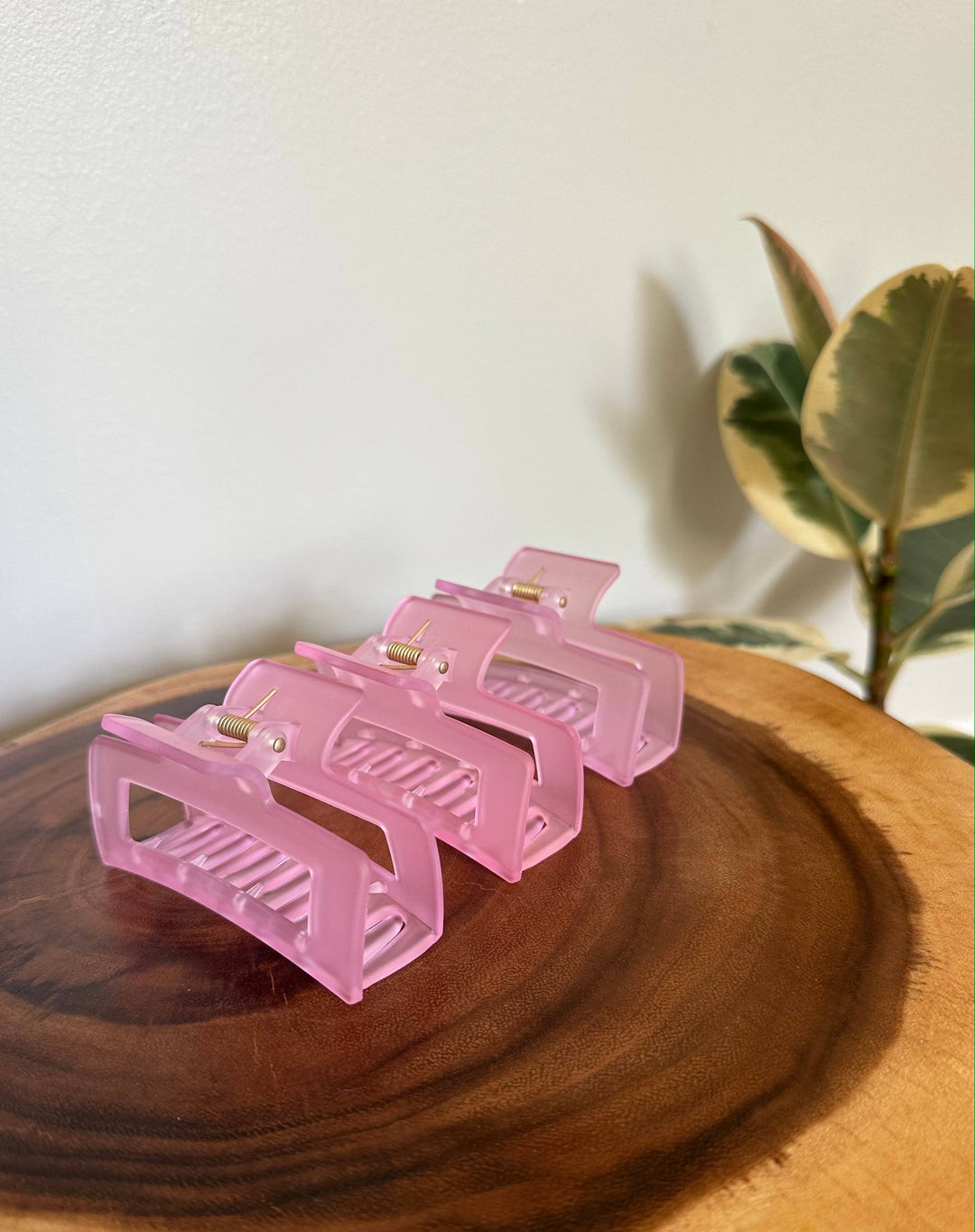 Foggy Pink Claw Hair Clips