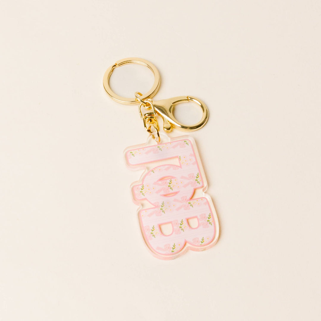 Sorority Oh So Fancy Letter Acrylic Keychain: Alpha Delta Pi