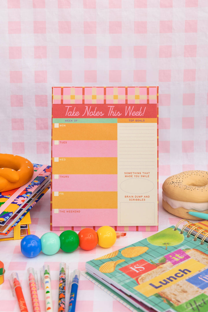 Week to Week Desk Planner, Take Notes This Week