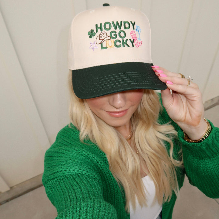 Howdy Go Lucky Embroidered Hat - St. Patricks Day Hat