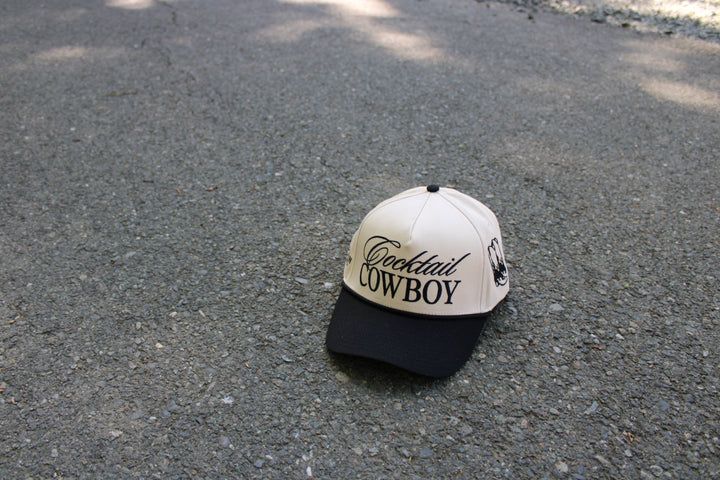 Cocktail Cowboy Embroidery Trendy Rodeo Western Trucker Hat