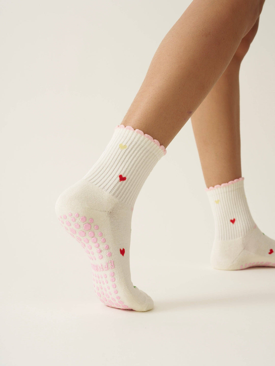 Mini Heart Petal Grip Sock