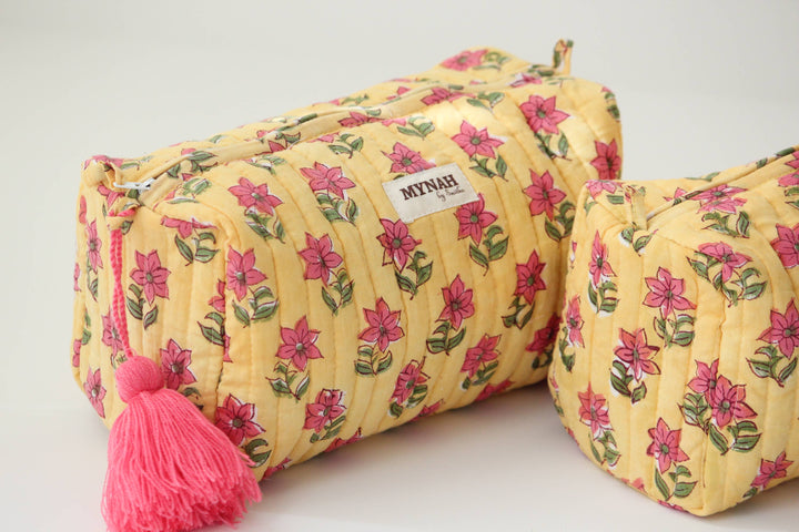 Petunias motif Large Cosmetic Bag