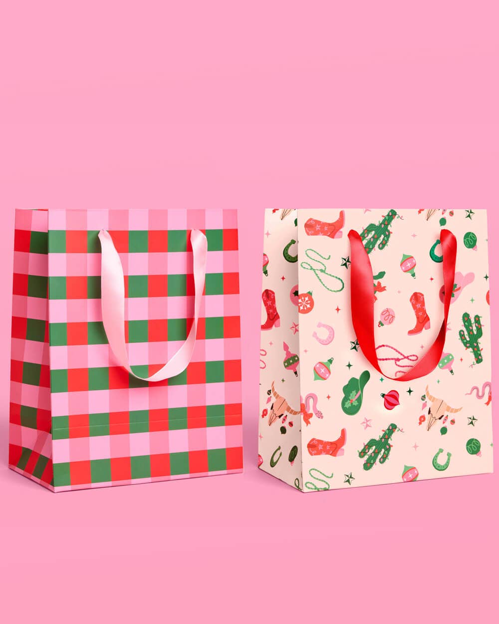 Western Christmas Gift Bag