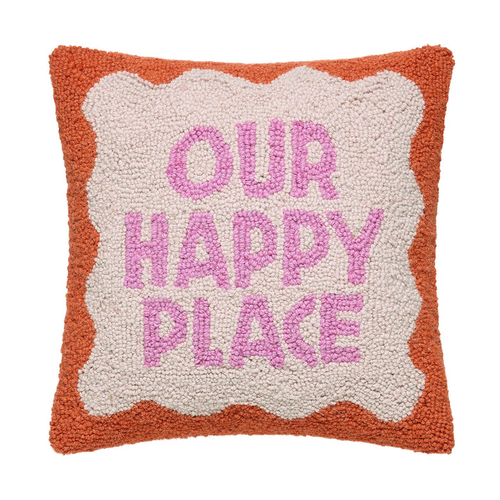 Our Happy Place Hook Pillow