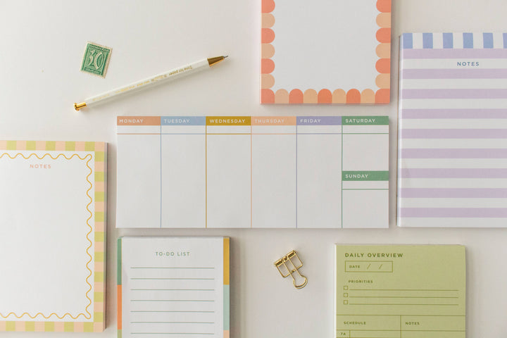 Colorblock Weekly Notepad
