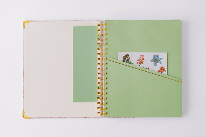 2026 Fairy House Toile 17-Month Large Spiral Planner