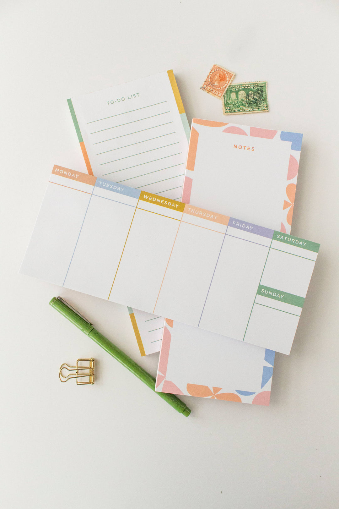 Colorblock Weekly Notepad