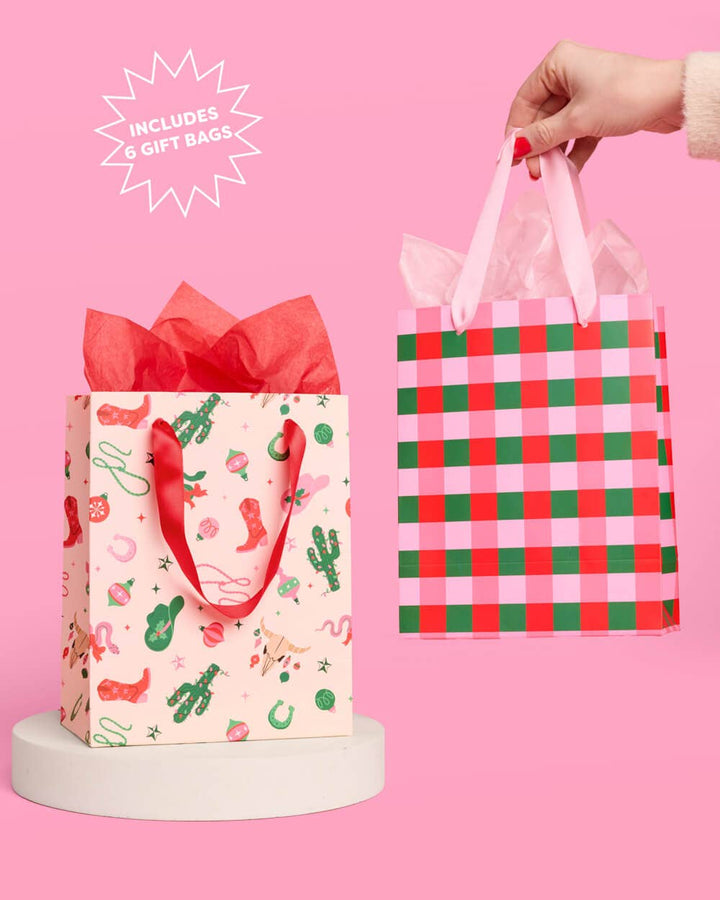 Western Christmas Gift Bag