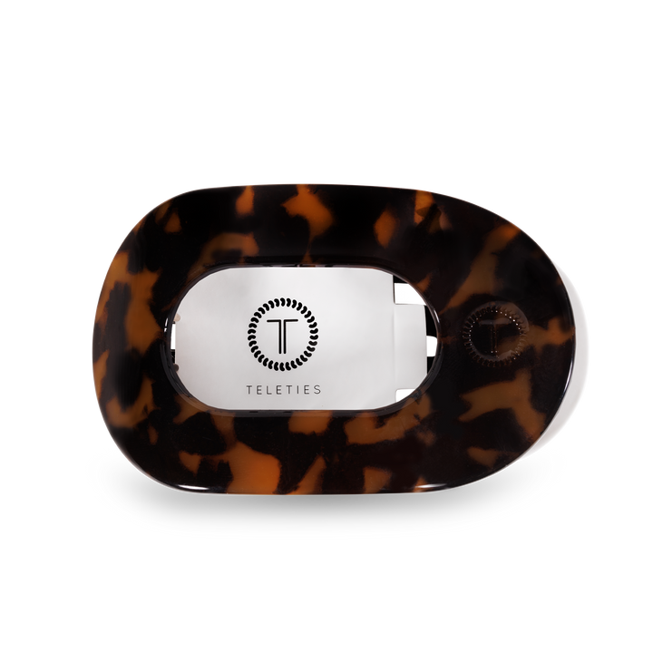 Medium Round Flat Hair Clip-Tortoise