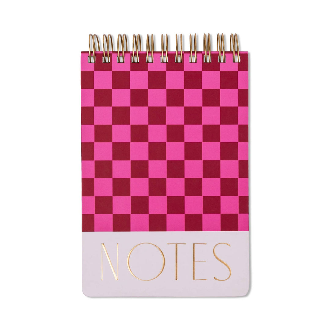 LARGE CHUNKY NOTEPAD - BURGUNDY + PINK