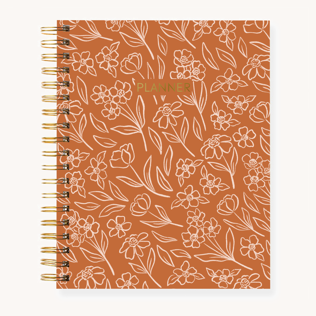 Floral Undated Planner: Countryside Blooms / 7x9