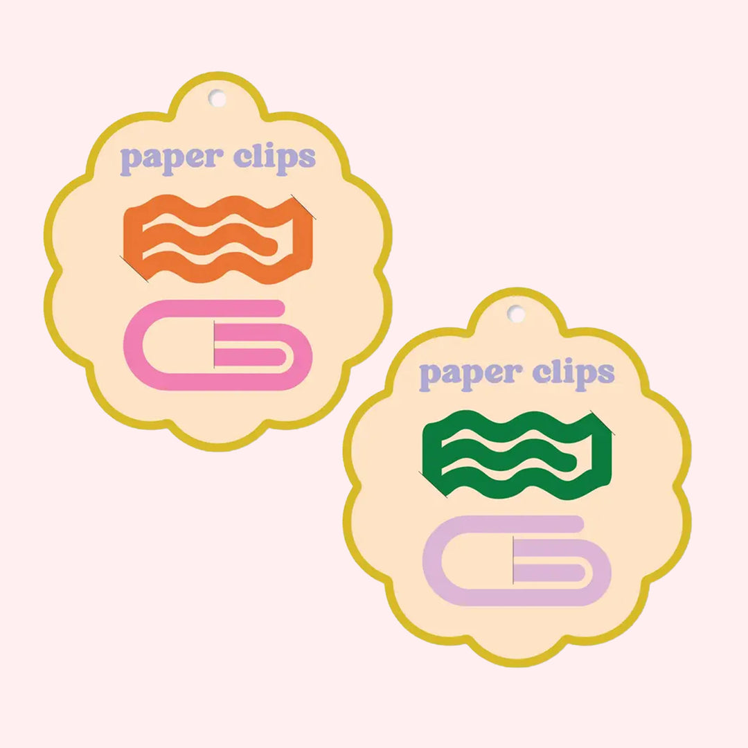 Paper Clips / Bookmarks: Orange & Pink