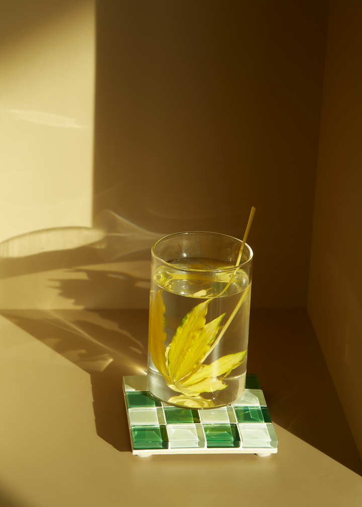 GLASS TILE COASTER - Key Lime Pie Milk Chocolate