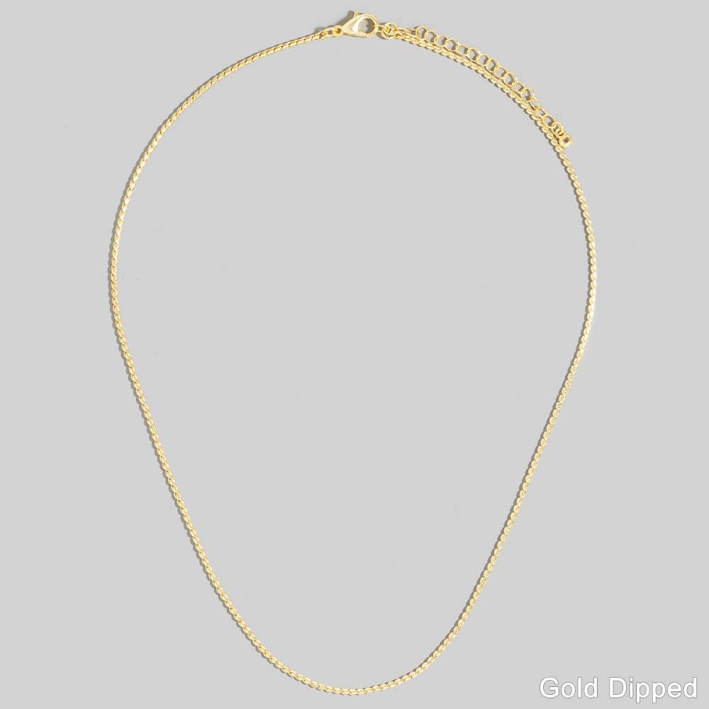 Spiral Dainty Chain Necklace: Gold