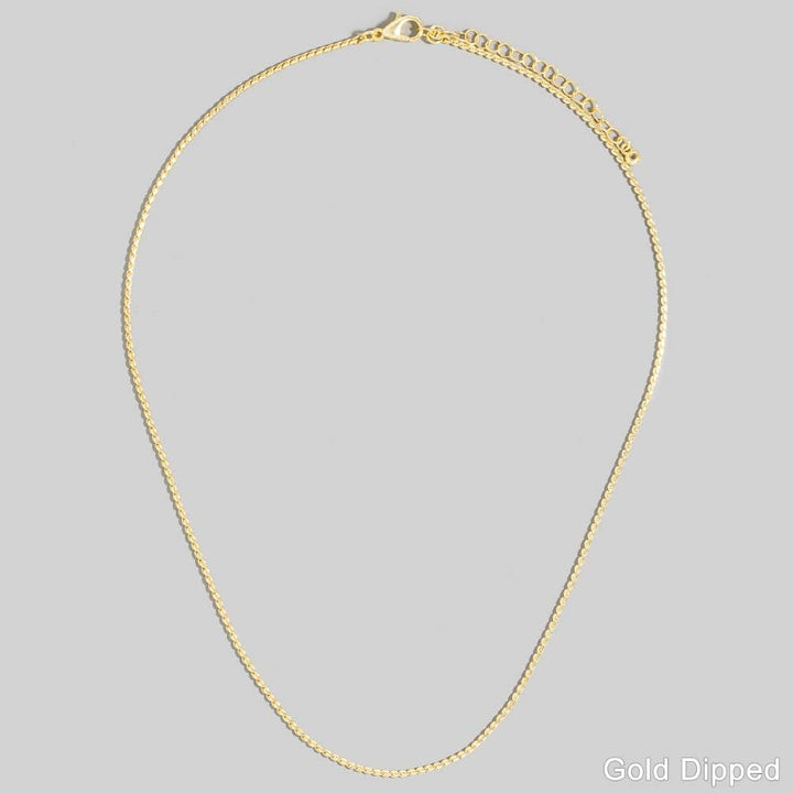 Spiral Dainty Chain Necklace: Gold
