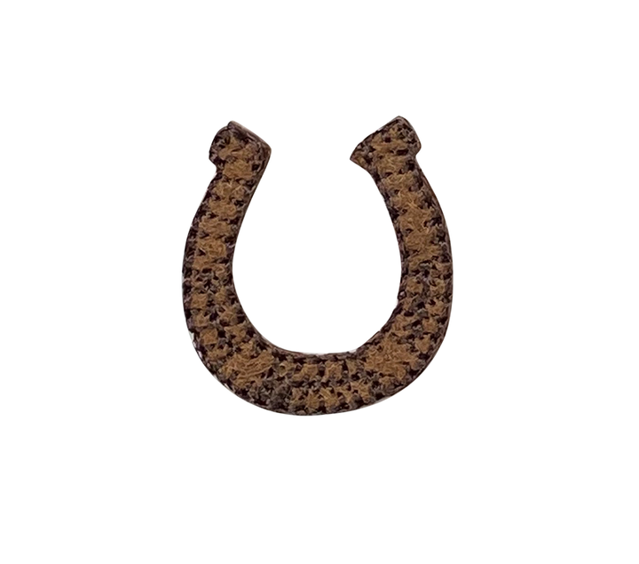 Mini Brown Horseshoe, Western - Iron on Patch