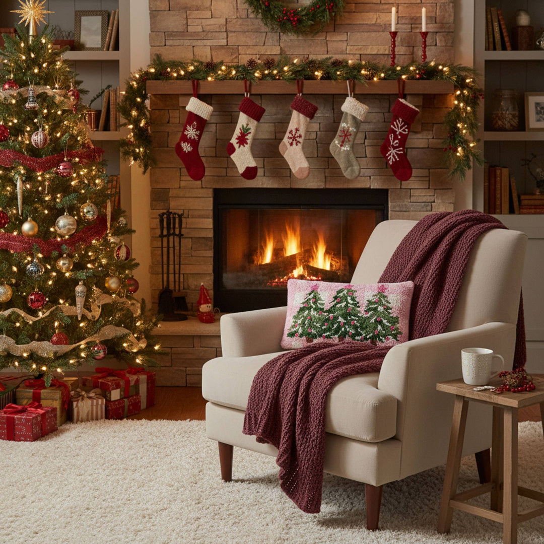 Whimsy Christmas Tree Hook Pillow