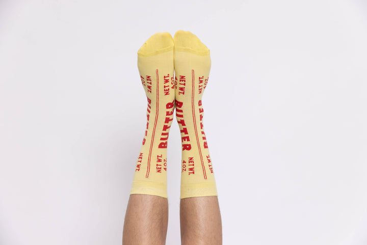 Butter Socks - Butter Foodie Gift Large Crew Socks