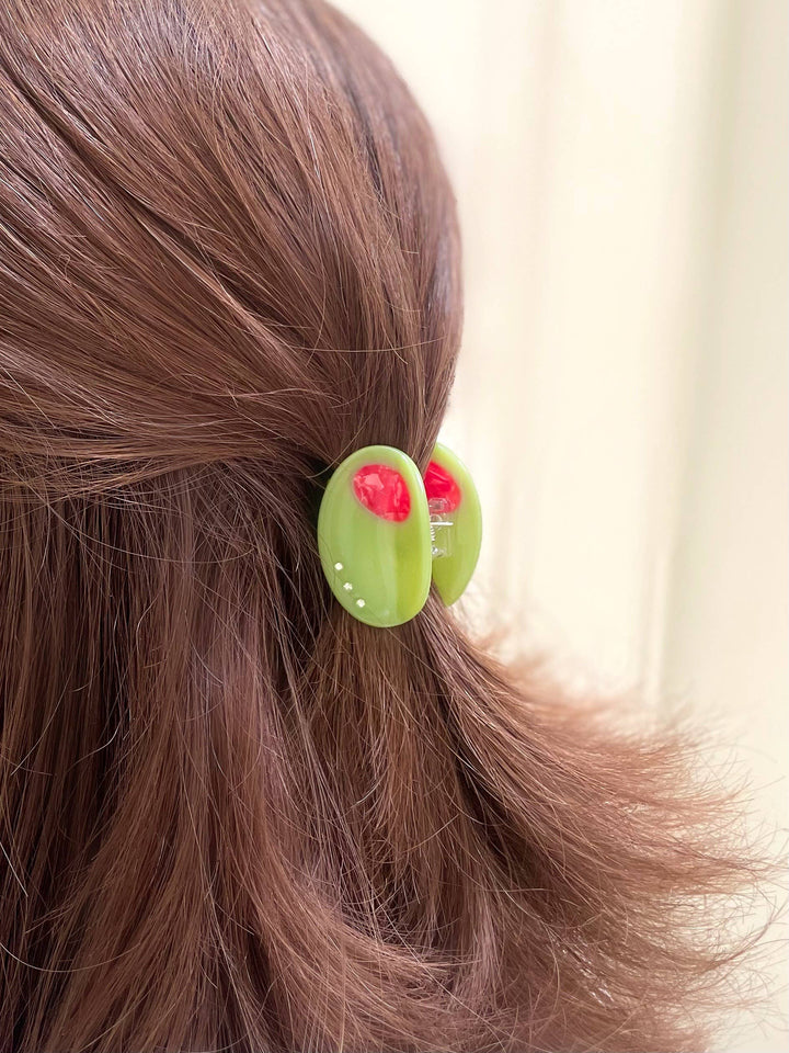 Olive Claw Clip // Cellulose Acetate 