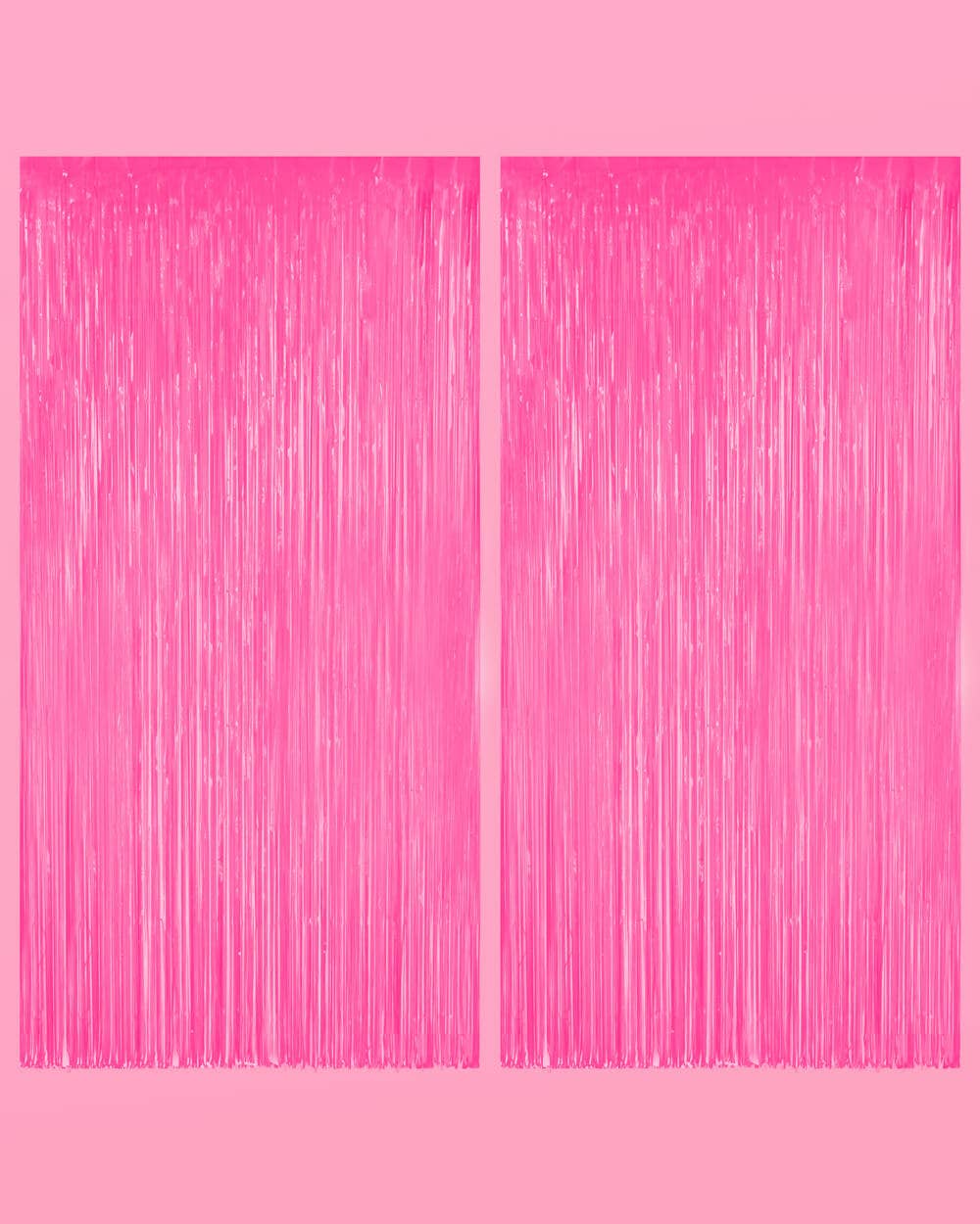 Black Light/Neon  Pink Fringe Foil Curtain