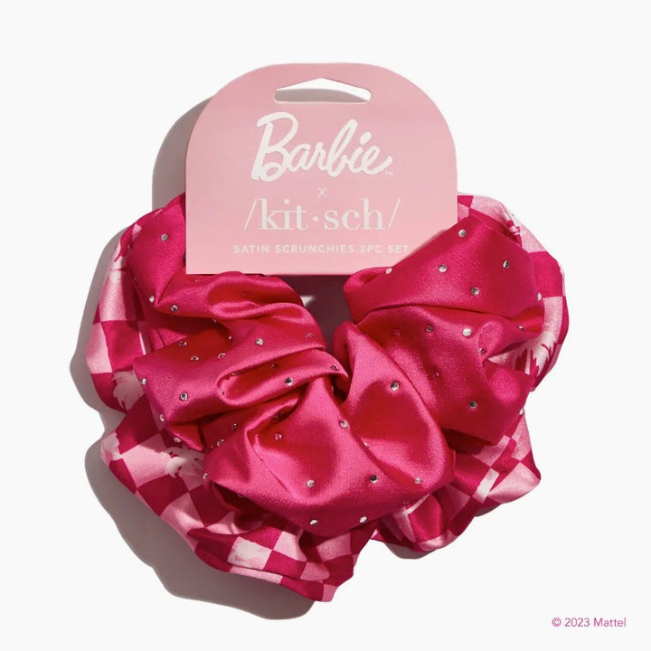 Barbie X Kitsch Satin Brunch Scrunchies