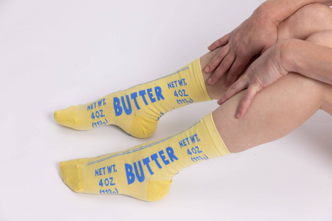 Butter Socks - Butter Foodie Gifts Small Crew Socks