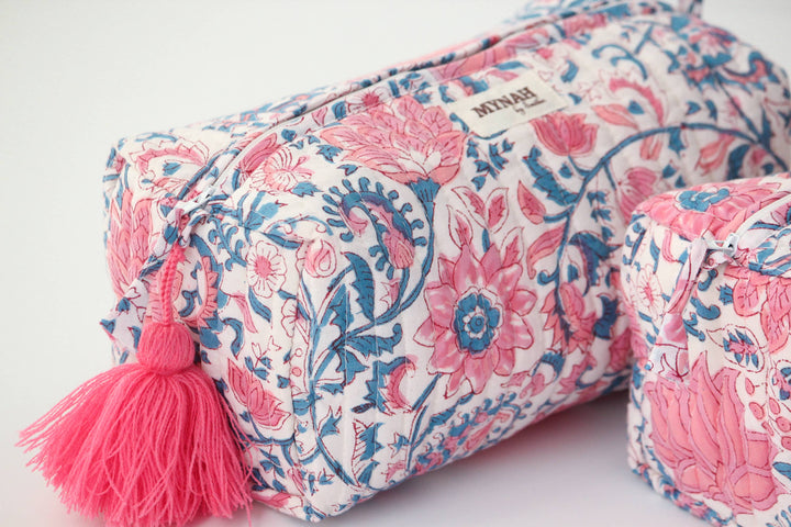 Large Lotus Bloom Cosmetic Bag