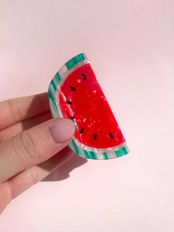 Watermelon Claw Clip // Cellulose Acetate  