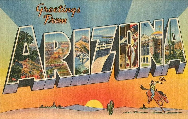 Postcard AZ-367 Greetings from Arizona