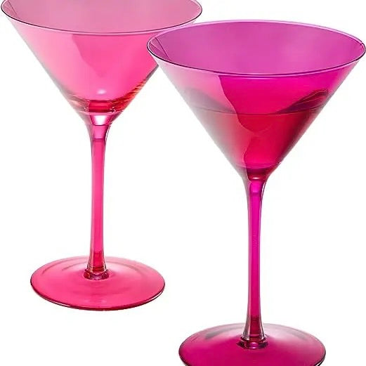 Khen Hot Pink Martini Glasses
