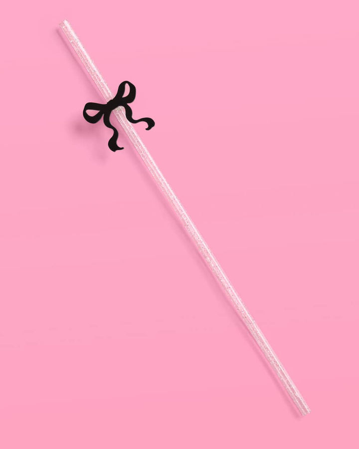 Black Bow Straws