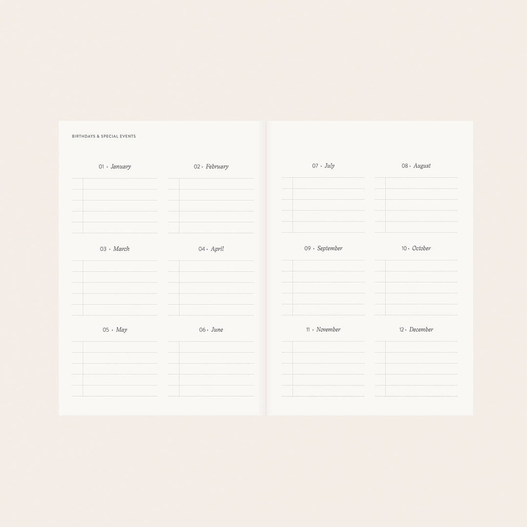 REVERIE | LINEN-BOUND UNDATED PLANNER