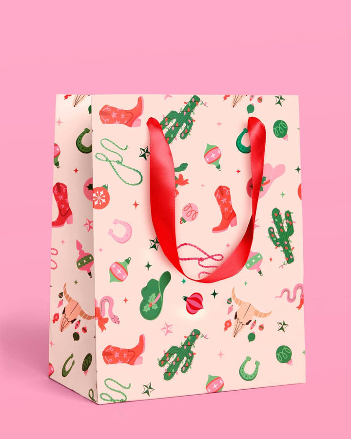 Western Christmas Gift Bag