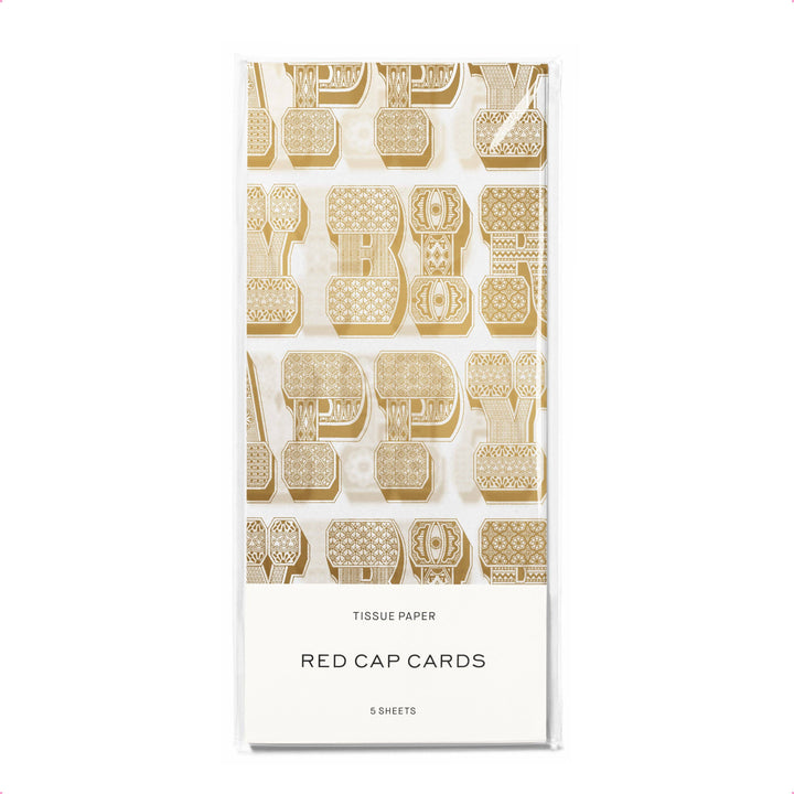 B-day Typography tissue paper: 5 Sheets