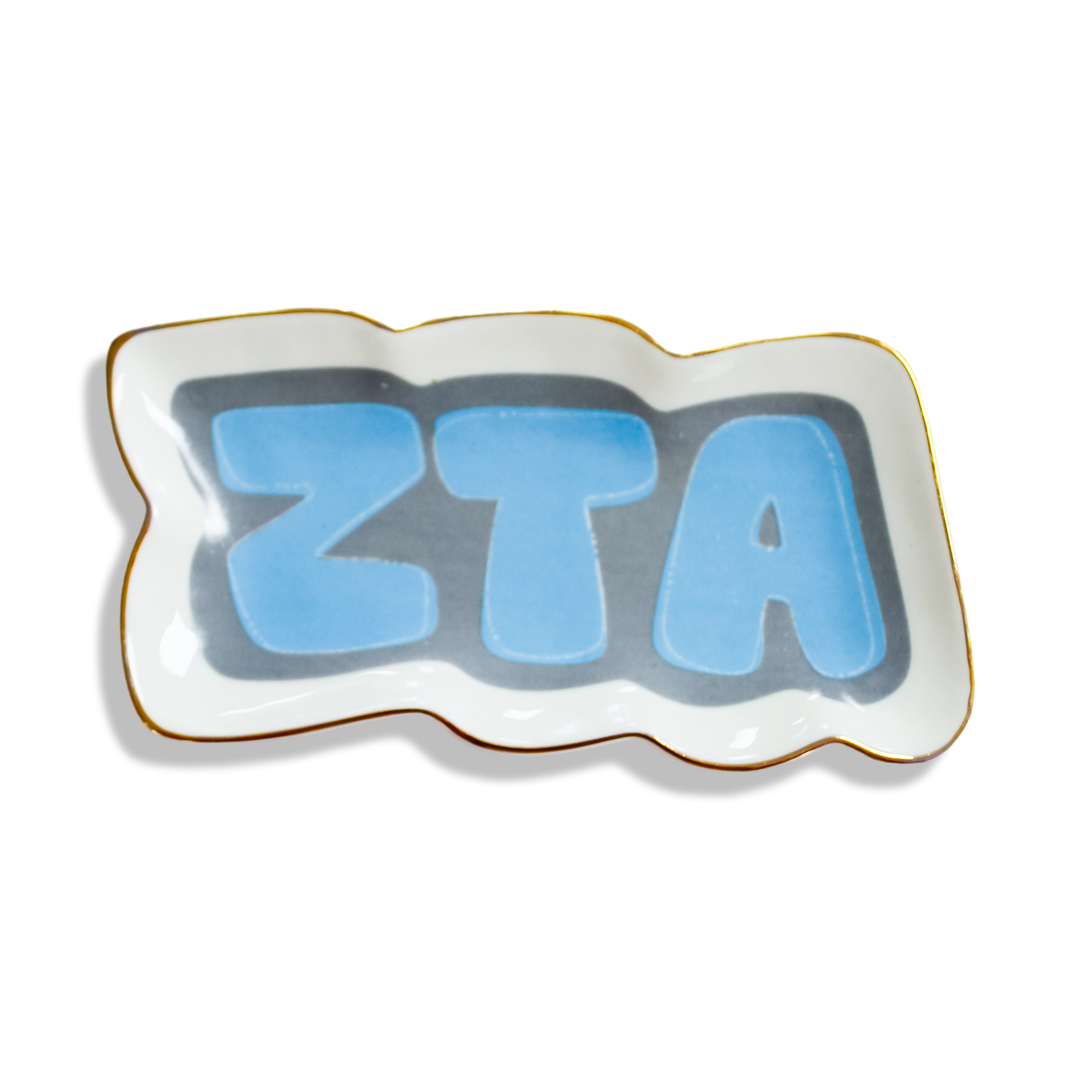Sorority Trinket Tray: ALPHA CHI OMEGA