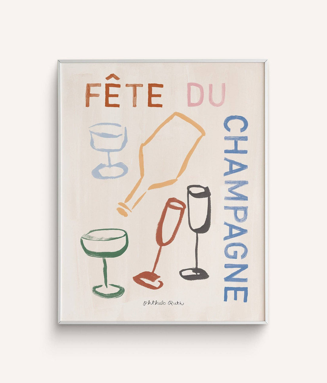 Champagne Party Art Print: 8 x 10