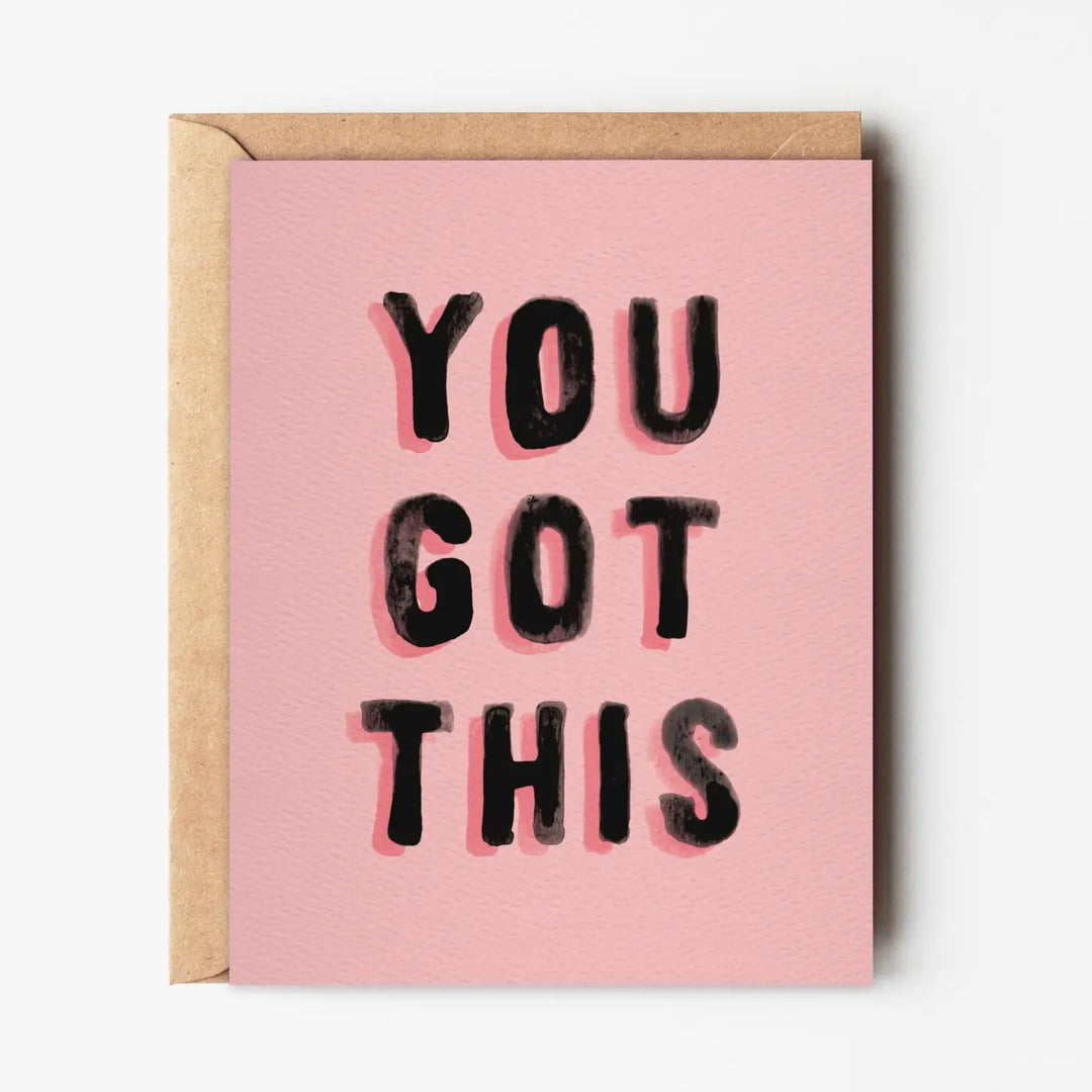 You Got This - Bold Pink Good Luck Card