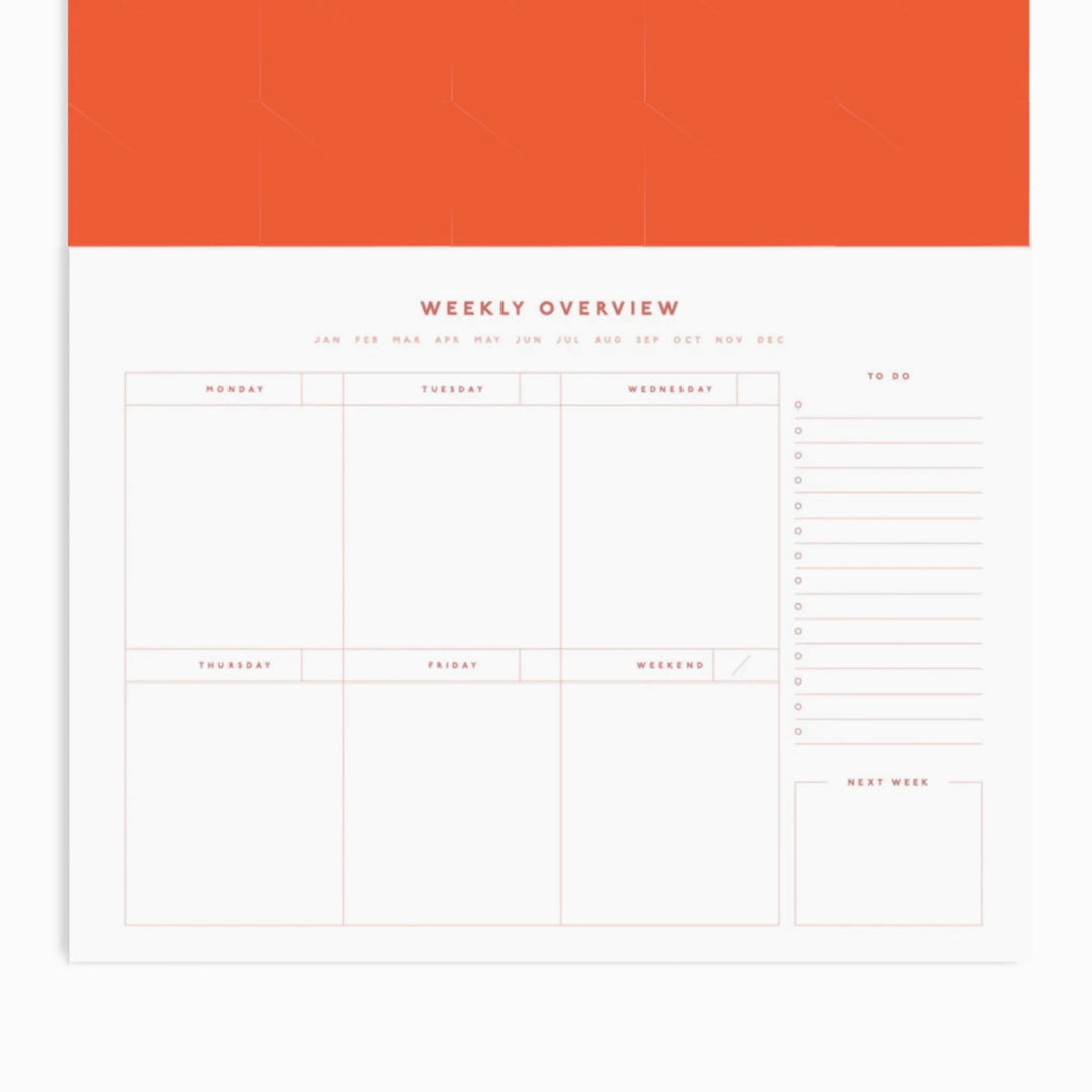 Colorblock Weekly Desk Planner