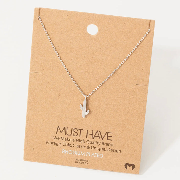 Dainty Cactus Necklace