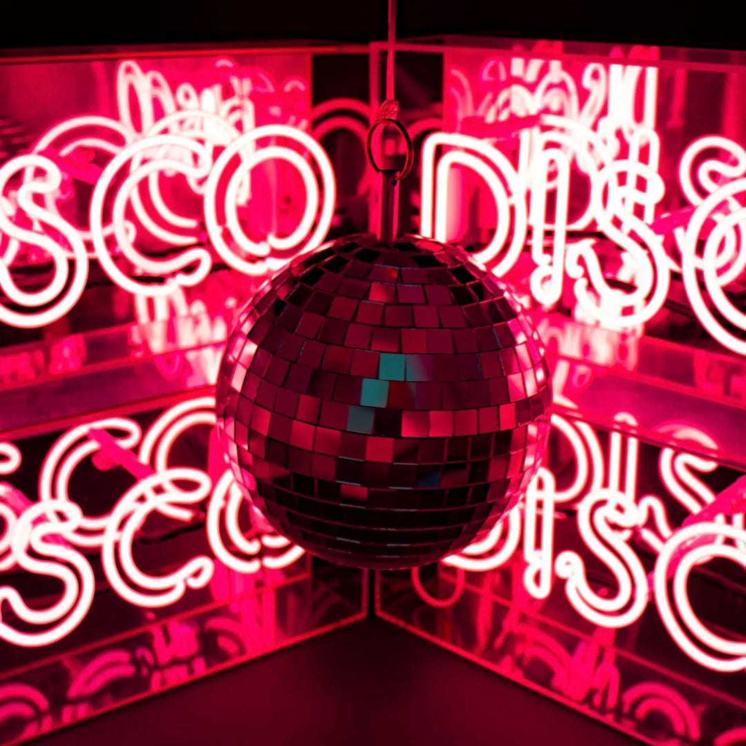 Pink 'Disco' Acrylic Box Neon Light
