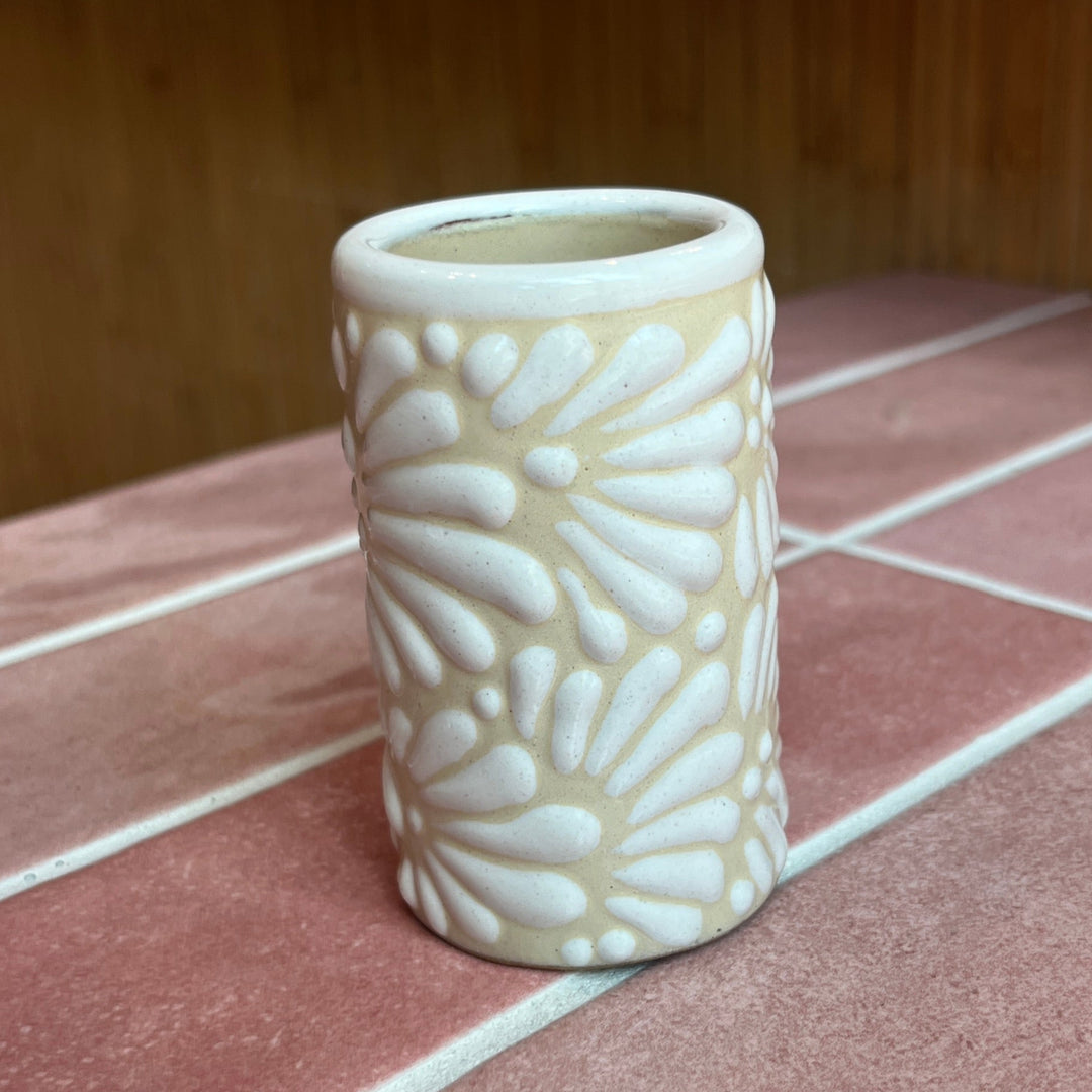 White+Neutral Handmade Talavera Shot Glass