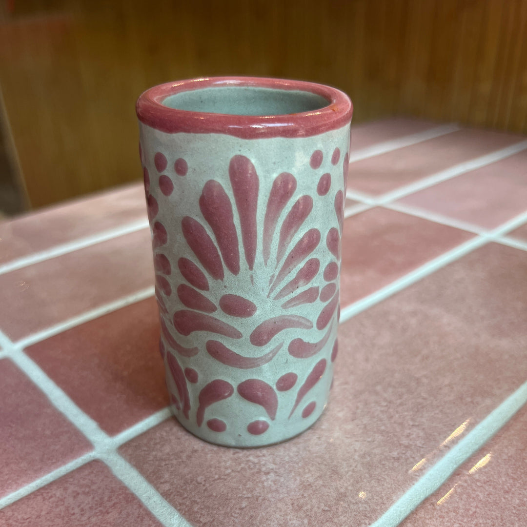 Pink+Neutral Handmade Talavera Shot Glass