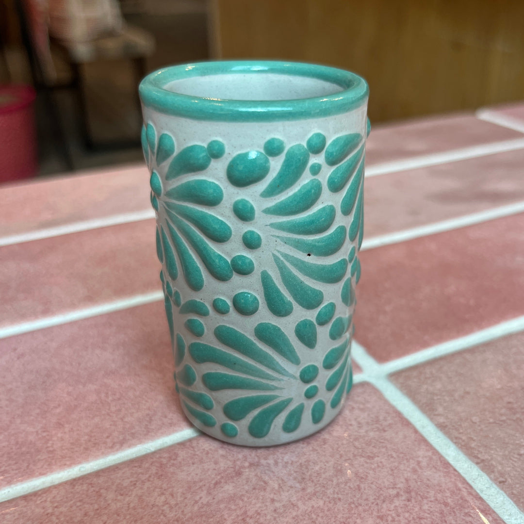 Aqua+Neutral #1 Handmade Talavera Shot Glass