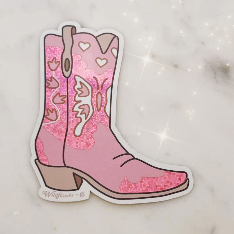 Cowgirl Boot Sticker