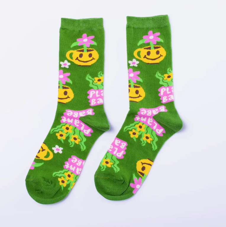 Plant Babe Socks - Women's Crew Socks For Garden Lovers