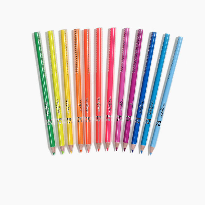 Hearts & Birds Fluorescent Color Pencils