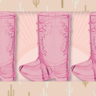 Pink Disco Cowboy Boot Shot Glass
